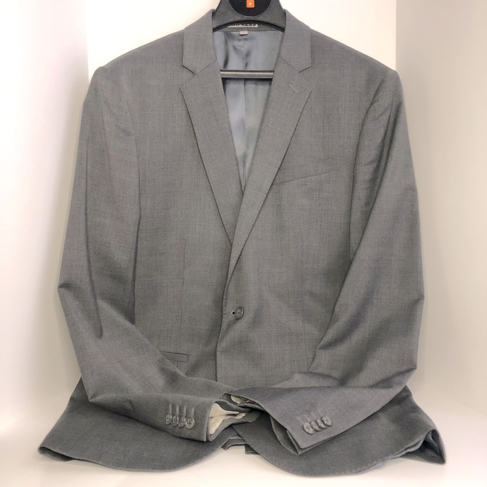 Express Gray Photographer Blazer